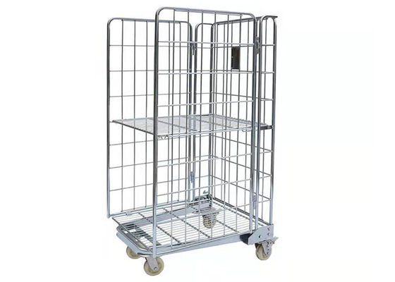Bene mobile di spruzzatura di plastica di Mesh Storage Cages 50x100 del cavo di volume d'affari di logistica