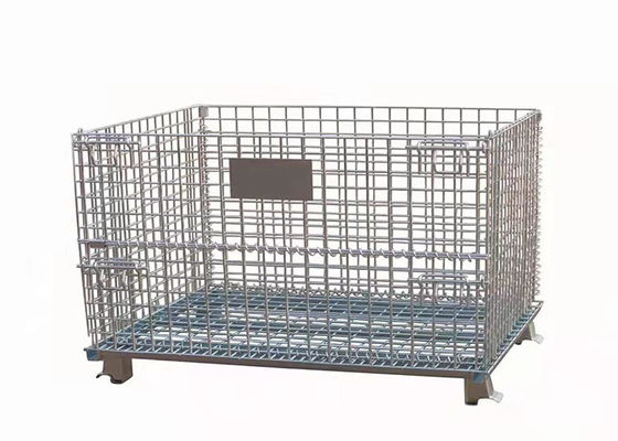 Cavo pieghevole Mesh Pallet Cages Without Wheels del Odm della struttura di stoccaggio