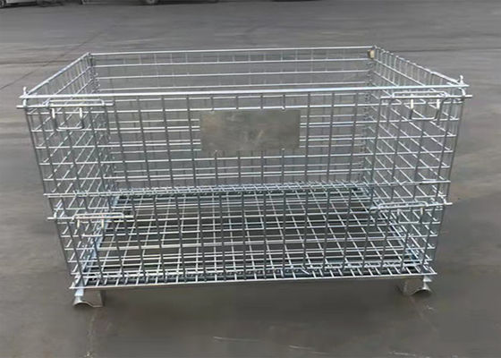 Cavo pieghevole Mesh Pallet Cages Without Wheels del Odm della struttura di stoccaggio