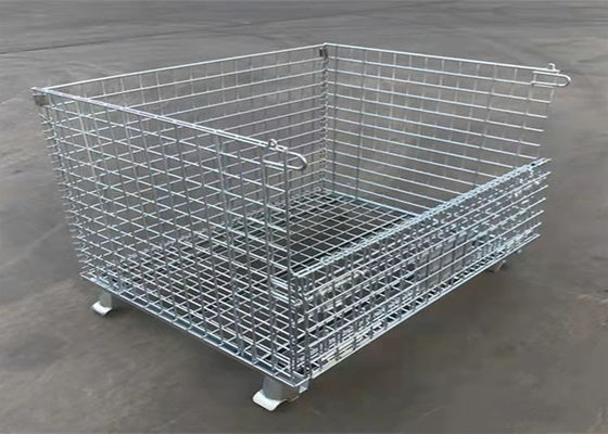 Spruzzatura della plastica della scatola di volume d'affari della gabbia del pallet del metallo di piegatura 6mm di stoccaggio