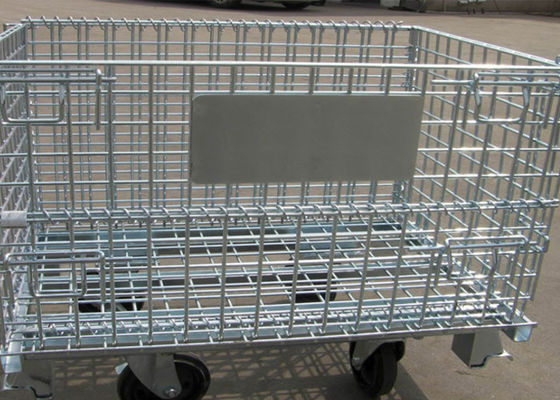 carretto di spruzzatura di plastica di 5mm Mesh Cage Storage Folding Multifunctional