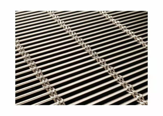 Metallo netto Mesh For Ceiling Curtain Wall decorativo della rete della spina di pesce della divisione