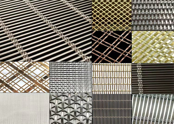 Metallo netto Mesh For Ceiling Curtain Wall decorativo della rete della spina di pesce della divisione