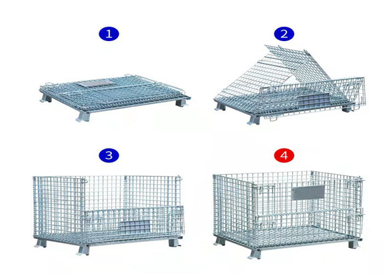 Cavo pieghevole mobile Mesh Cage With Roller Butterfly dell'impilatore 5mm
