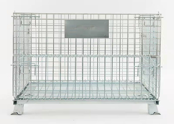 Farfalla pieghevole galvanizzata di Mesh Cage Stacking Iron Frame del cavo 350kg