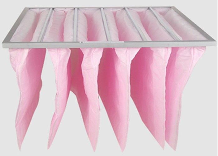 L'elemento di filtro dell'aria di 8 tasche, purificatore dell'aria 70%-95% insacca F5 F6 F7