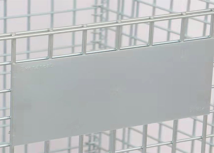Logistica pieghevole bianca d'argento di Mesh Cage Electrostatic Spraying Turnover del cavo da 6,4 millimetri precisa