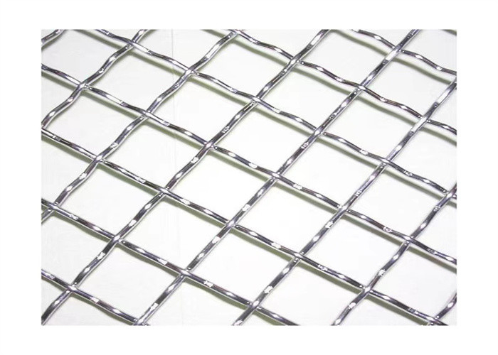 Cavo tessuto Diamond Hole Corrugated Metal Crimped Mesh Decorative Steel Plate