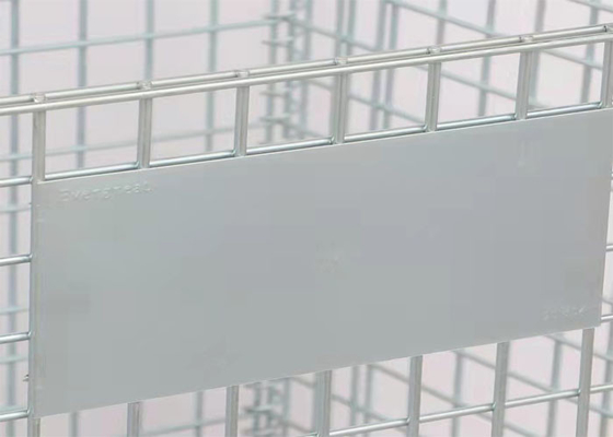 Logistica pieghevole bianca d'argento di Mesh Cage Electrostatic Spraying Turnover del cavo da 6,4 millimetri precisa